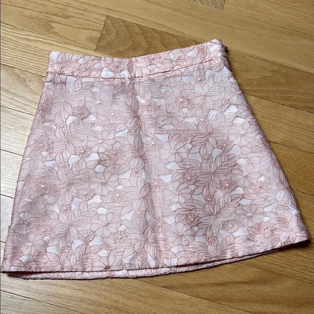 Topshop Pink Embellished Mini A-Line Skirt